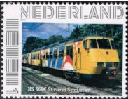 personalised stamp of The Netherlands with trains, trams, stations etc